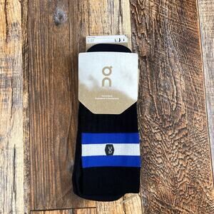 On Cloud Women's Large Black/Indigo Polyamide Polyester Cotton Tennis Crew Socks